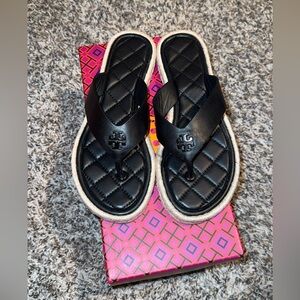 Tory Burch Quilted Leather Espadrille Thong
Sandal